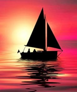 Silhouette Boat Paint By Numbers