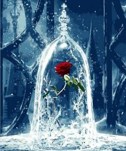 Beauty and The Beast Rose in Glass Paint By numbers