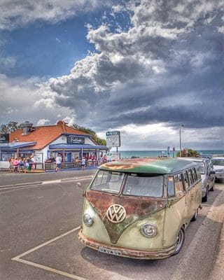 Volkswagen Old Bus paint by numbers
