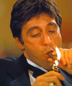 Al Pacino Lighting A Cigarette paint by numbers