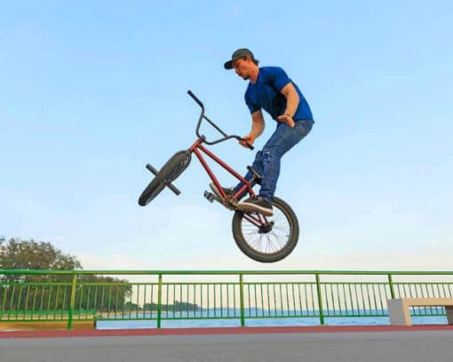 BMX Trick In The Air paint by numbers