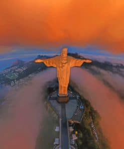 Christ The Redeemer In Rio De Janeiro paint by numbers