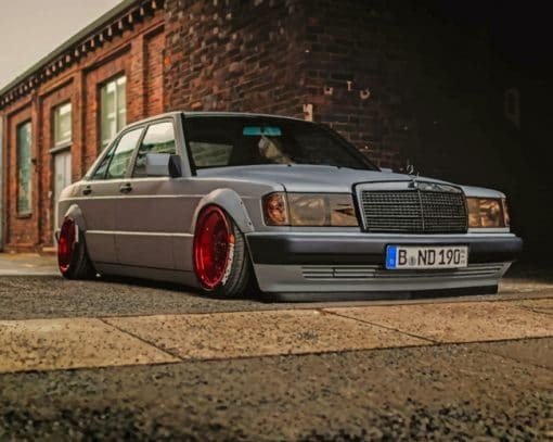 Customized Mercedes 190E paint by numbers