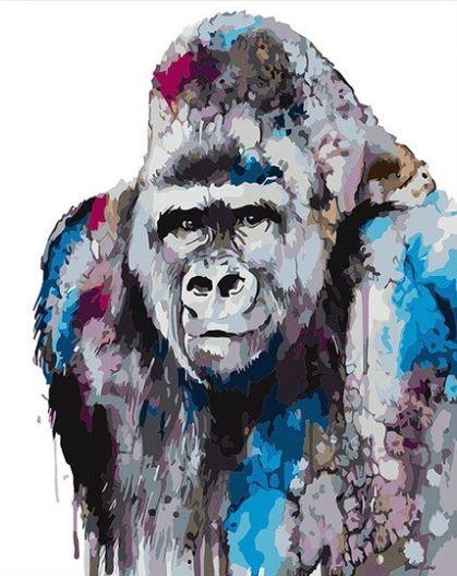 Purple Gorilla paint by numbers