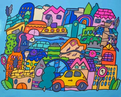 Colorful Artistic Drawing paint by numbers