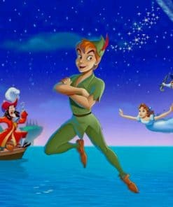 Peter Pan And Captain Hook paint by numbers