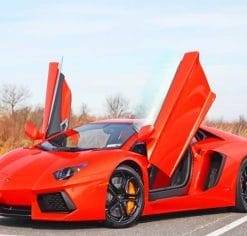 Red Lamborghini Paint by numbers