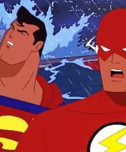 Superman And The Flash paint by numbers