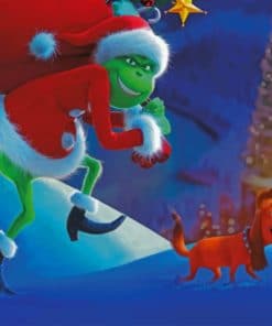 The Grinch With A Dog paint by numbers