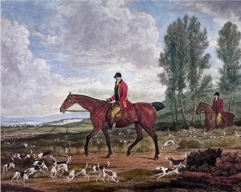 Horses and Hunting Hounds paint by numbers