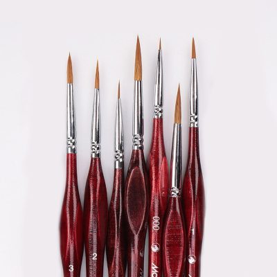 Brown Detail Paint Brushes