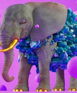 Crystallized Elephant Paint by numbers