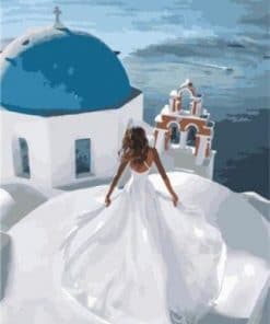 The Santorini Bride paint by numbers