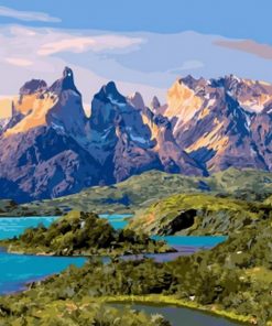 Torres del Paine National Park Paint by numbers