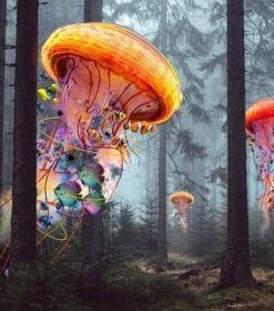 Jellyfish In The woods paint by numbers