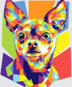 Chihuahua Pop Art paint by numbers
