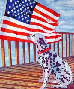 Dog And Flag paint by numbers