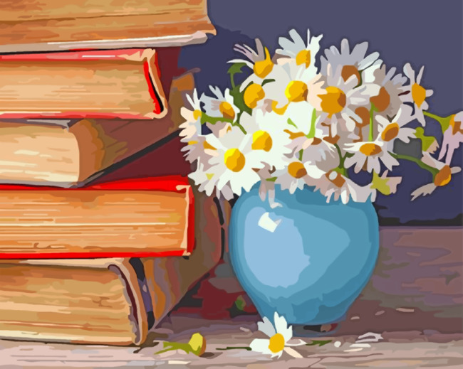 Books & Flowers, Paint by Numbers