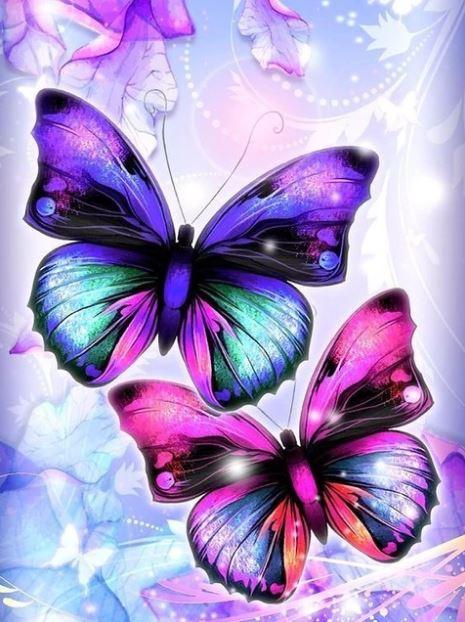 Bright Butterflies paint by numbers