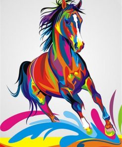 Colorful Arabian Horse Paint by numbers