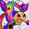 Colored Cow Paint by numbers
