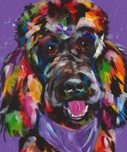 Colorful Standard Poodle Paint by numbers