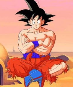 Goku Anime Character paint by numbers