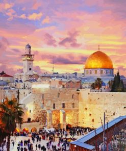 Temple Mount Jerusalem paiint by number