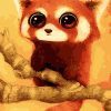 Baby Red Panda Paint by numbers