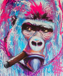 Abstract Gorilla Paint by numbers