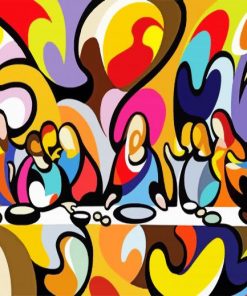 Abstract Last Supper Paint by numbers