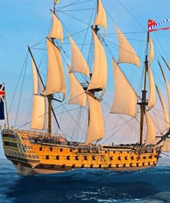 Aesthetic Hms Victory Paint by numbers