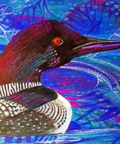 Bird Loon paint by numbers