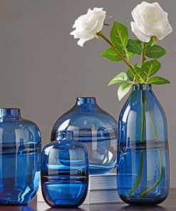 Blue Flower Vase Paint by numbers