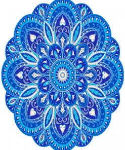 Blue Mandala Paint by numbers