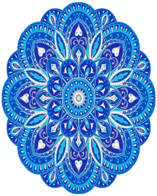 Blue Mandala Paint by numbers