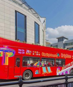 Brighton’s City Red Bus paint by numbers