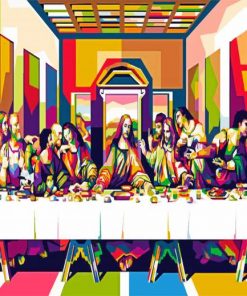 Last Supper Colorful Pop Art