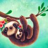 Cute Sloths Paint by numbers