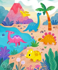 Dinosaurs Illustration paint by number
