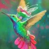 Fairy And Hummingbird Paint by numbers