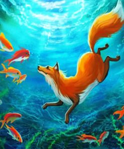 Fox Underwater paint by number