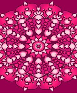 Heart Mandala Paint by numbers