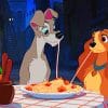 Lady And The Tramp Eating Dinner Paint by numbers