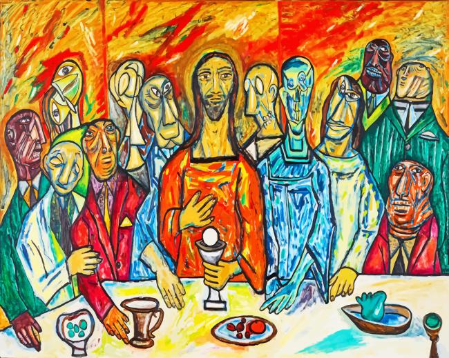 Abstract Last Supper Paint By Numbers Paint By Numbers