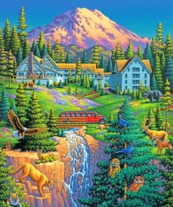 Mount Rainier paint by numbers