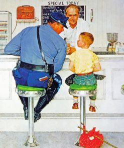 The Runaway Norman Rockwell Paint by numbers
