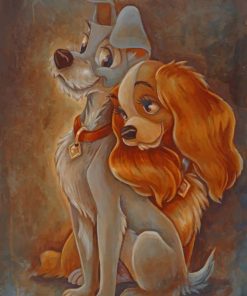Lady And The Tramp Animation Paint by numbers