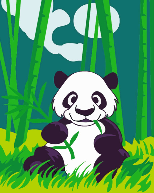 Panda paint by numbers