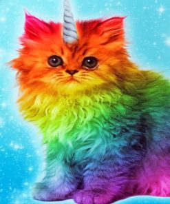 Rainbow Cat Paint by numbers